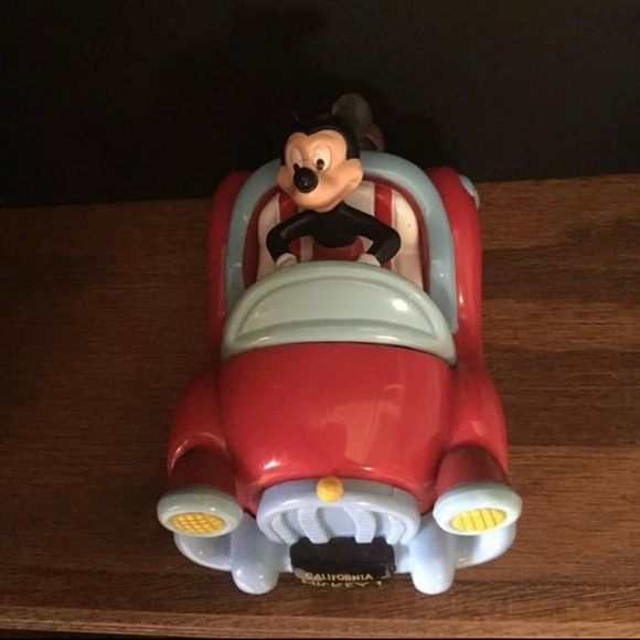 Vintage Disney Mickey Mouse pull back, convertible red car. California Mickey - Picture 3 of 12